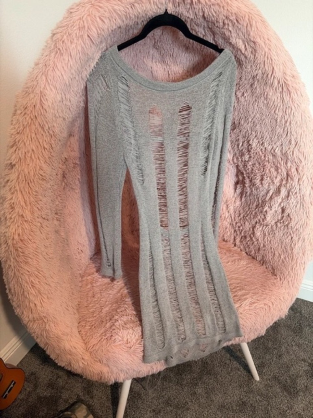 Gray h&m mini dress